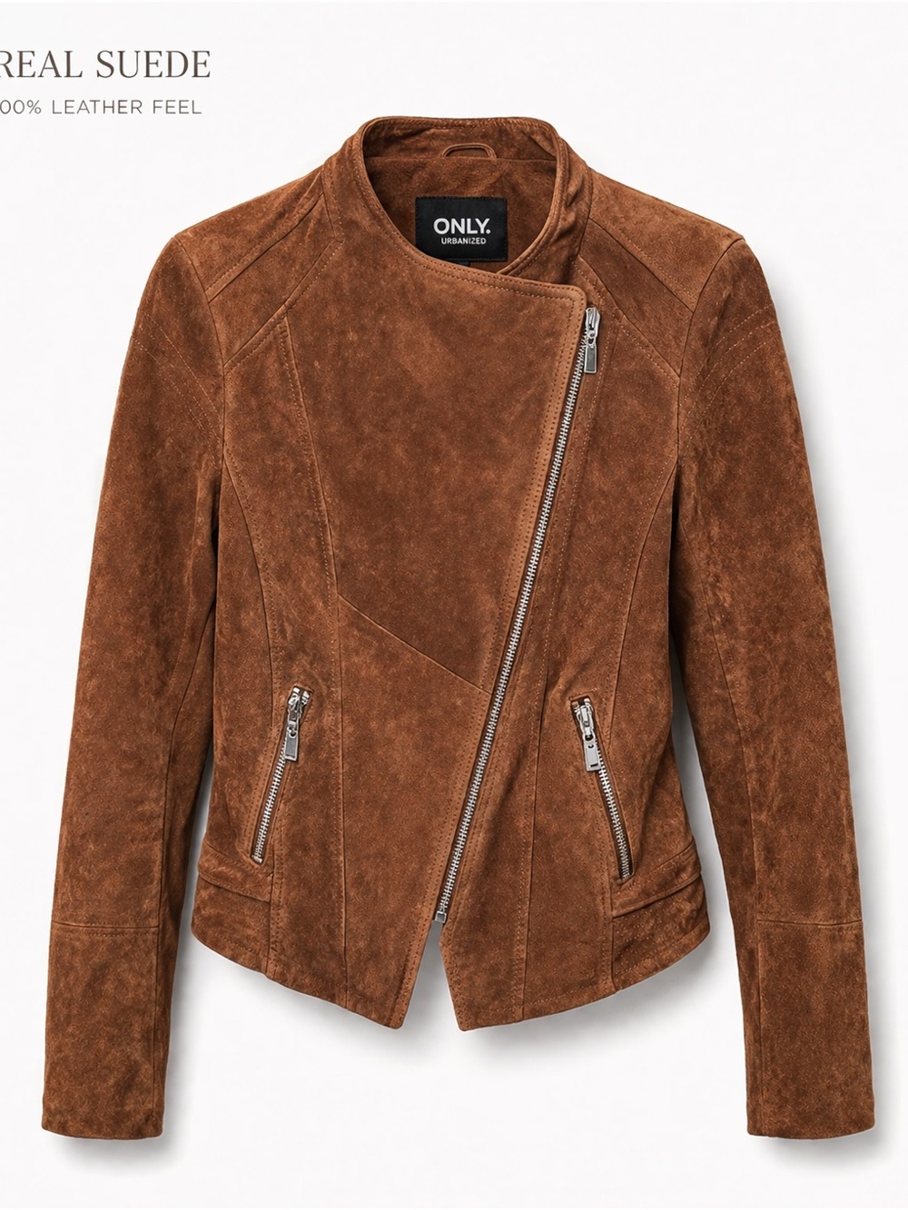 Vintage Real Suede Moto Jacket – Petite XXS/XS
